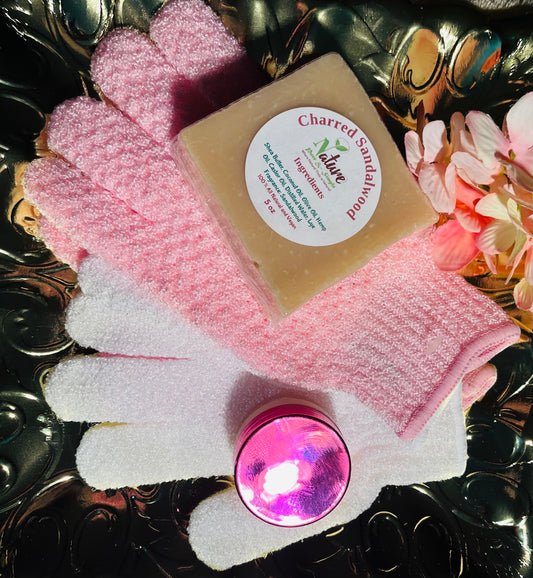 Beauty Gloves!  2-in-1 Bath Gloves for Body, Cleansing and Gentle Exfoliating
