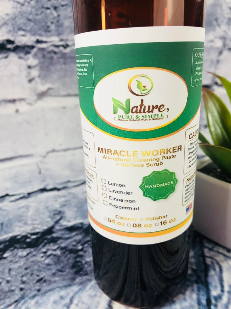 The MIRACLE WORKER - Organic-All-Natural Cleaning Surface Spray