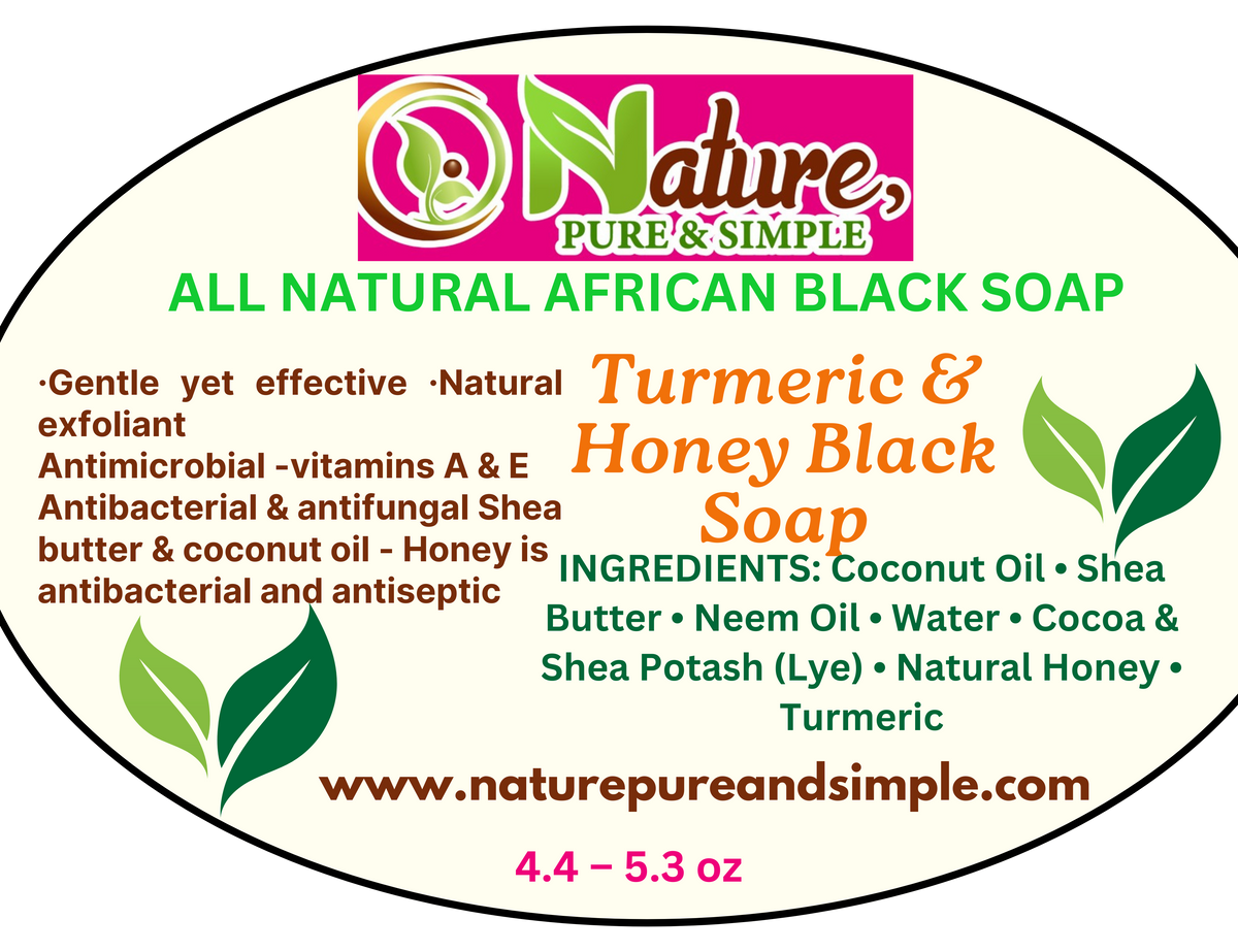 Turmeric & Honey Black Soap, 2 Powerhouse Combo Soap Bar,Problem Skin, Skin Detox, Acne Treatment, Eczema, Psoriasis