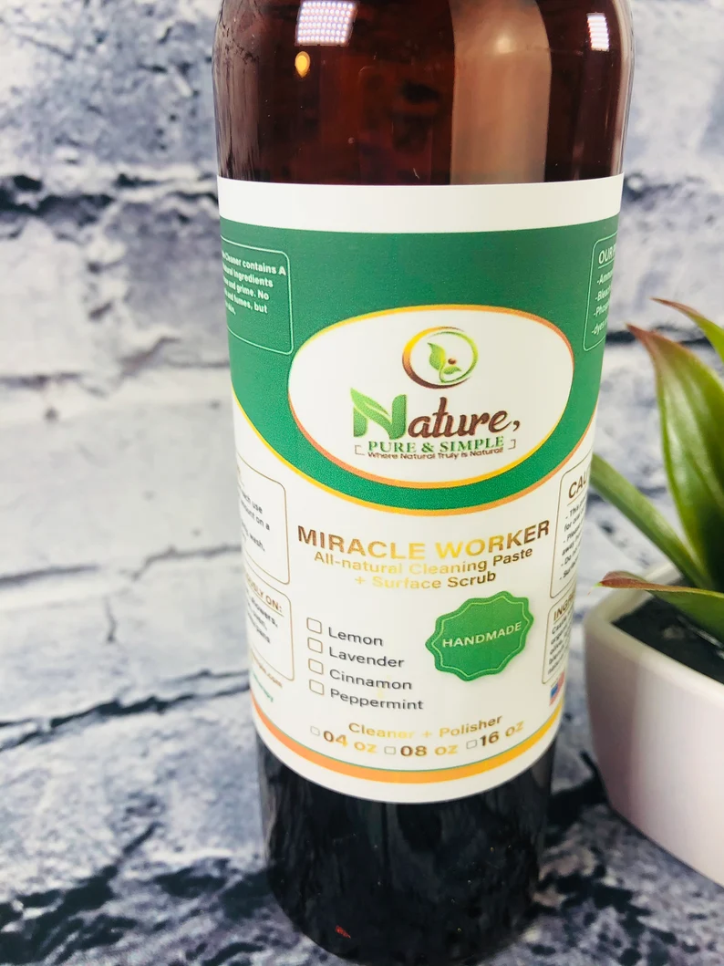 The MIRACLE WORKER - Organic-All-Natural Cleaning Surface Spray