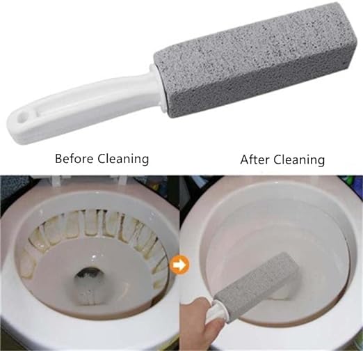 2 Pack Pumice Stone Toilet Bowl Cleaner with Long Handle Cleaning Stone for Hard Water Ring Remover for Bath/Pool/Kitchen/Household Cleaning