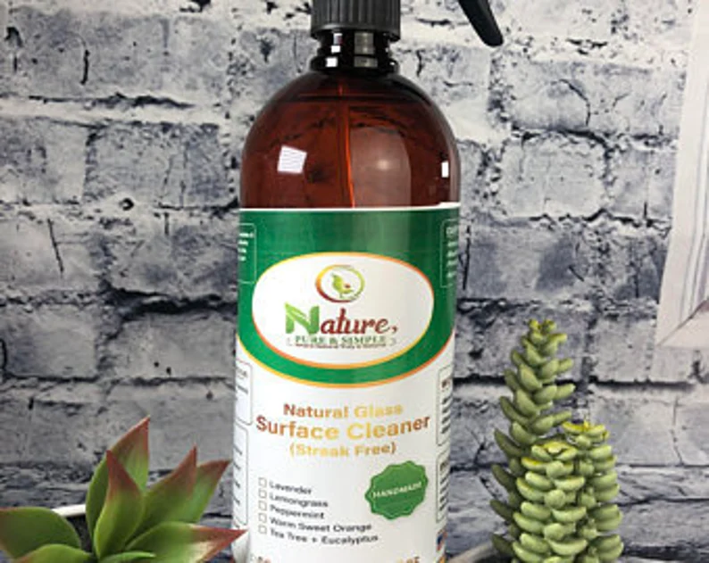 All-Natural Glass + Surface Cleaner - Streak Free-Organic Glass Cleaner