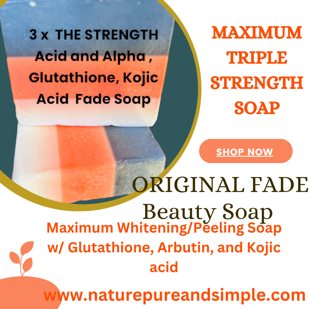 Premium Maximum Lightening and Peeling Soap with Glutathione, Arbutin, and Kojic acid, Rejuvenates and Clears Skin - 65 Gram Bar