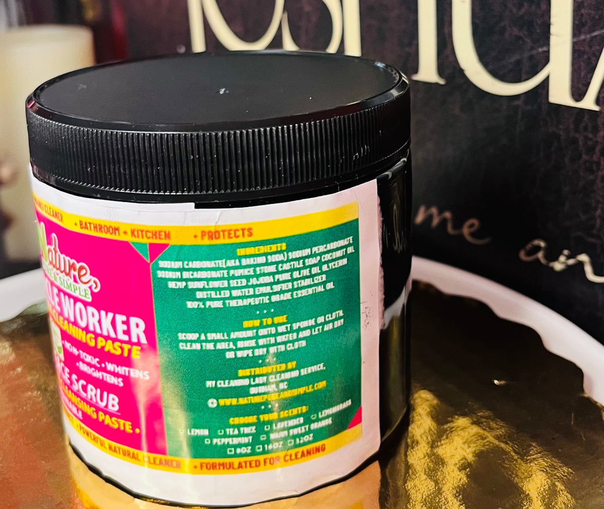 The MIRACLE WORKER - Organic-All-Natural Cleaning Paste +Surface Scrub, All Purpose Cleaner, Scrubbing Cleaning Paste