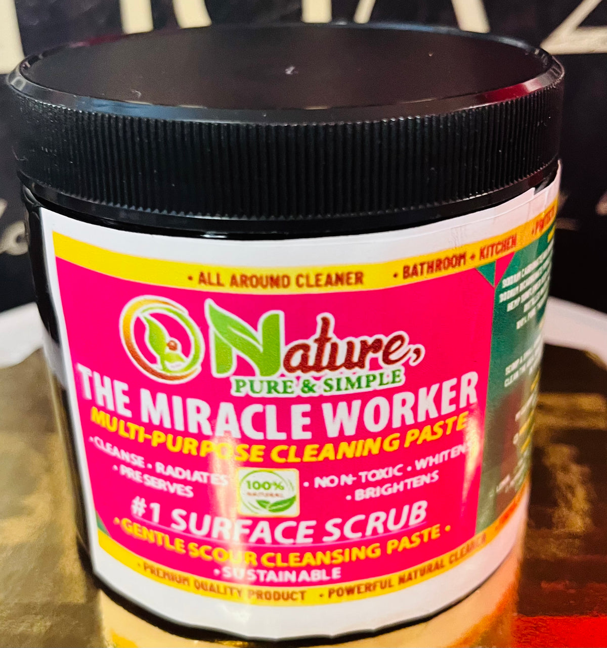 The MIRACLE WORKER - Organic-All-Natural Cleaning Paste +Surface Scrub, All Purpose Cleaner, Scrubbing Cleaning Paste