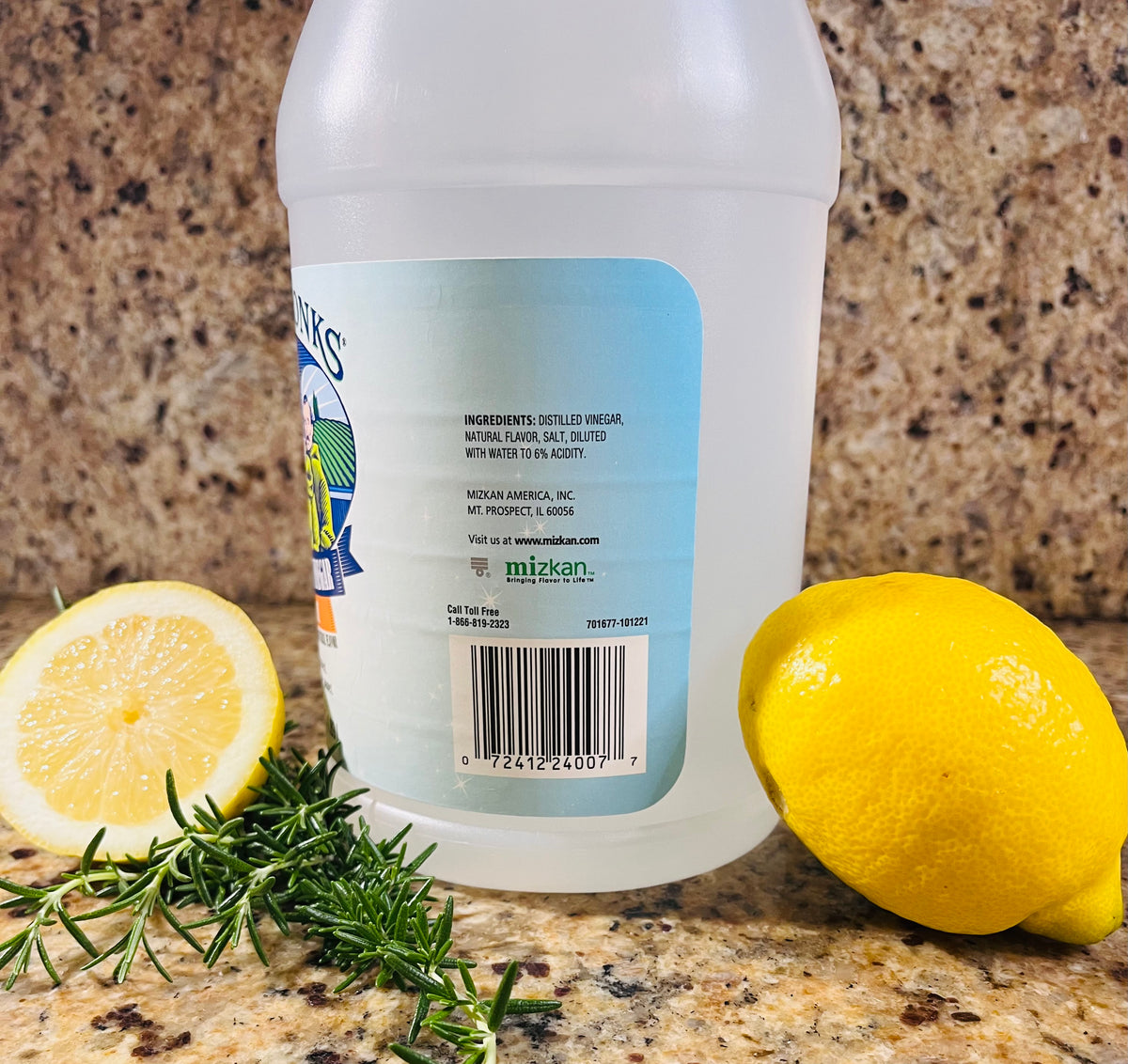 FOUR MONKS CITRUS Mint Cleaning Vinegar-General Purpose Cleaner-Whiten/Soften Laundry-Laundry Booster-Distilled