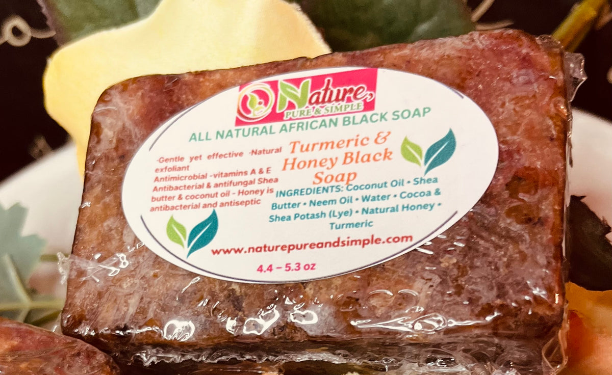 Turmeric & Honey Black Soap, 2 Powerhouse Combo Soap Bar,Problem Skin, Skin Detox, Acne Treatment, Eczema, Psoriasis