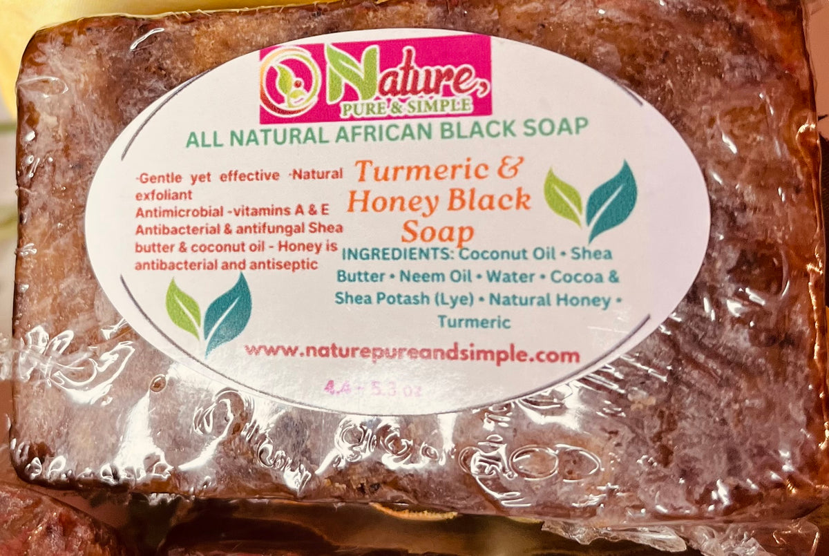 Turmeric & Honey Black Soap, 2 Powerhouse Combo Soap Bar,Problem Skin, Skin Detox, Acne Treatment, Eczema, Psoriasis