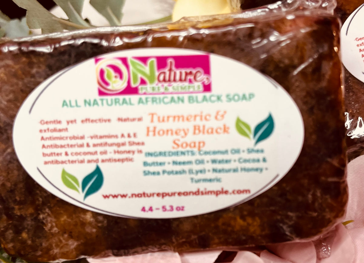 Turmeric & Honey Black Soap, 2 Powerhouse Combo Soap Bar,Problem Skin, Skin Detox, Acne Treatment, Eczema, Psoriasis