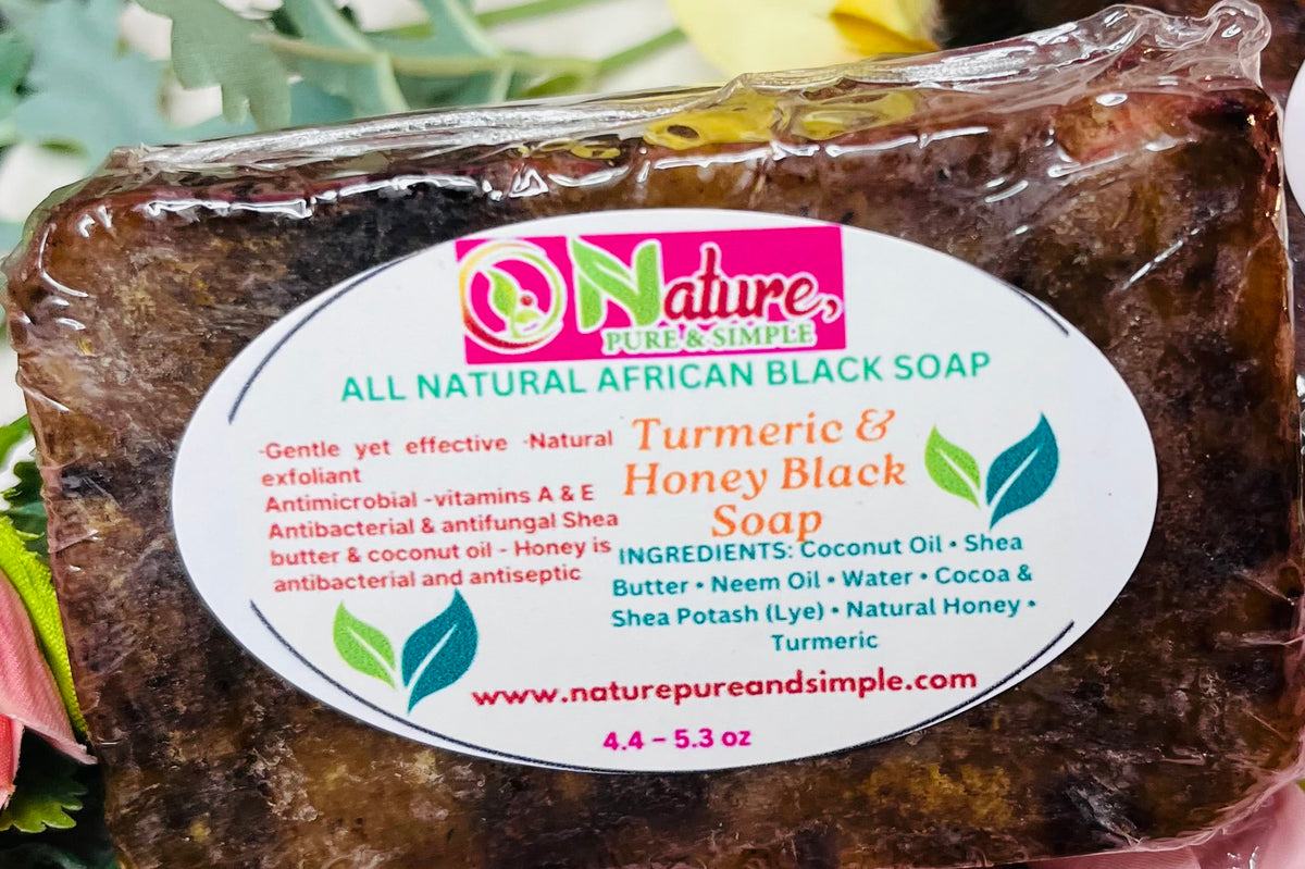 Turmeric & Honey Black Soap, 2 Powerhouse Combo Soap Bar,Problem Skin, Skin Detox, Acne Treatment, Eczema, Psoriasis