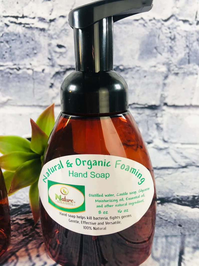 All-Natural & Organic Foaming Hand Soap, Soft, Mild, Luxurious Foaming Hand Soap