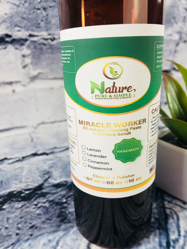 The MIRACLE WORKER - Organic-All-Natural Cleaning Surface Spray