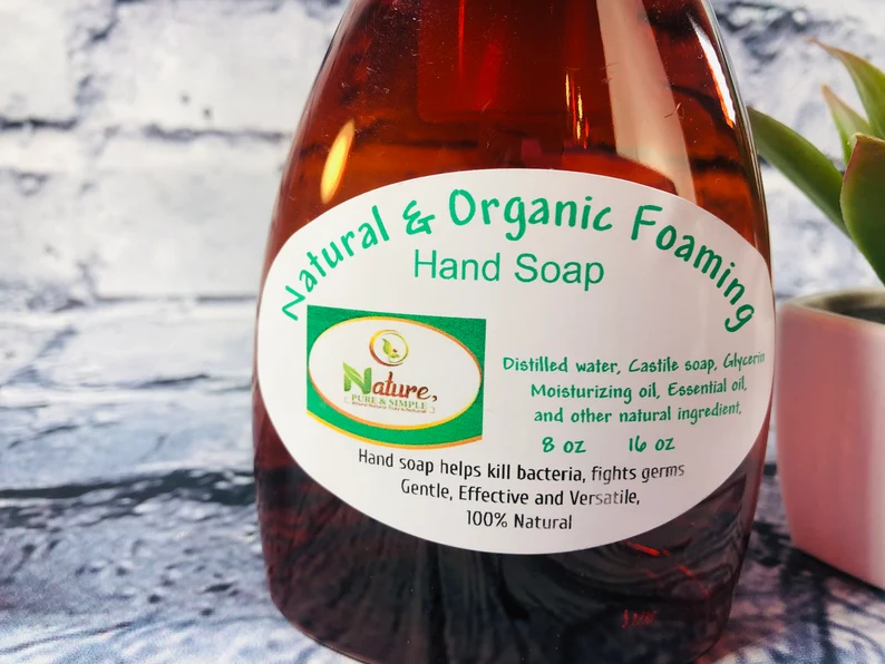 All-Natural & Organic Foaming Hand Soap, Soft, Mild, Luxurious Foaming Hand Soap